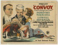 6r055 CONVOY TC '27 Dorothy Mackaill, sailor William Collier Jr., cool World War I art!