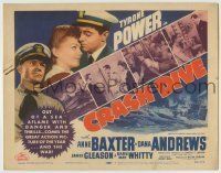 6r059 CRASH DIVE TC R56 sailors Tyrone Power & Dana Andrews on submarine in World War II!