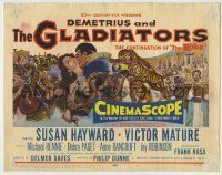 6r067 DEMETRIUS & THE GLADIATORS TC '54 Victor Mature & Susan Hayward in sequel to The Robe!