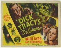6r073 DICK TRACY'S DILEMMA TC '47 cool art of Ralph Byrd vs The Claw, Sightless & Vitamin!