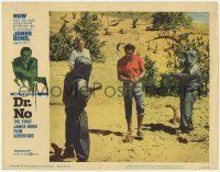 6r513 DR. NO LC #1 '62 Ursula Andress watches Sean Connery as James Bond held at gunpoint!