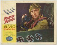 6r533 FIGHTER ATTACK LC '53 c/u of pilot Sterling Hayden in his plane with swastikas on the side!