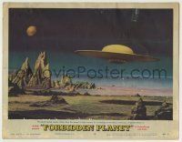 6r540 FORBIDDEN PLANET LC #8 '56 classic special effects image of spaceship hovering over Altair-4!