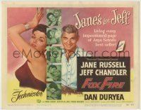 6r092 FOXFIRE TC '55 sexy Jane Russell & Jeff Chandler in Anya Seton's best-seller!