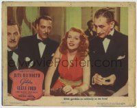 6r549 GILDA LC '46 close up of beautiful Rita Hayworth gambling recklessly at roulette in casino!