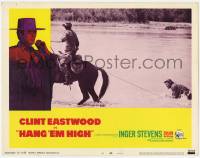 6r561 HANG 'EM HIGH LC #6 '68 bad guy on horse drags Clint Eastwood across lake shore!