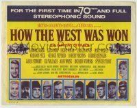 6r122 HOW THE WEST WAS WON int'l TC R69 John Ford epic, Debbie Reynolds,Gregory Peck & all-star cast