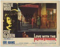 6r661 LOVE WITH THE PROPER STRANGER LC #7 '64 Natalie Wood meets Steve McQueen on street corner!