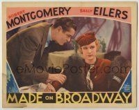 6r668 MADE ON BROADWAY LC '33 close up of Robert Montgomery grabbing pretty Sally Eilers' arm!