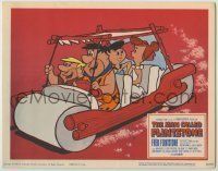 6r675 MAN CALLED FLINTSTONE LC '66 Fred, Wilma, Barney & Betty in car, Hanna-Barbera cartoon!