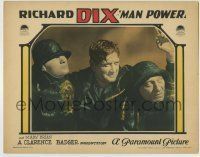6r677 MAN POWER LC '27 great close up of soaked Richard Dix with two men in raincoats!