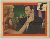 6r679 MAN WITH THE GOLDEN ARM LC #2 '56 Kim Novak wants Frank Sinatra to light her cigarette!