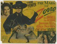 6r180 MARK OF ZORRO TC '40 masked hero Tyrone Power, young Linda Darnell, ultra rare!