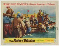 6r693 MASTER OF BALLANTRAE LC #7 '53 Errol Flynn & pirates on boat, by Robert Louis Stevenson!