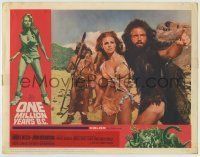 6r749 ONE MILLION YEARS B.C. LC #3 '66 close up of sexy Raquel Welch & caveman John Richardson!