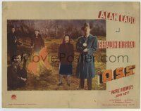 6r739 O.S.S. LC '46 Geraldine Fitzgerald standing by Alan Ladd with flashlight outdoors!
