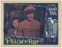 6r765 PILLOW TO POST LC '45 great close up of surprised Ida Lupino & uniformed William Prince!