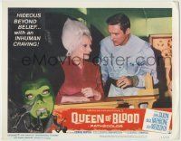 6r777 QUEEN OF BLOOD LC #1 '66 Basil Rathbone, c/u of Florence Marly as monster & Dennis Hopper!