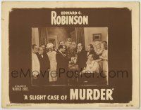 6r816 SLIGHT CASE OF MURDER LC R48 Edward G. Robinson & crowd at climax, from Damon Runyon's play!
