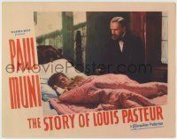 6r840 STORY OF LOUIS PASTEUR LC '36 inventor Paul Muni stares at his sick child sleeping in bed!