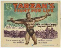 6r289 TARZAN'S FIGHT FOR LIFE TC '58 Eve Brent, Gordon Scott bound with arms outstretched!