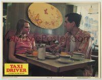 6r858 TAXI DRIVER LC #7 '76 c/u of Robert De Niro & young Jodie Foster in diner, Martin Scorsese!