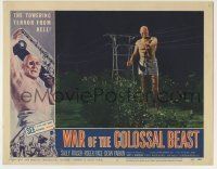 6r932 WAR OF THE COLOSSAL BEAST LC #7 '58 great close up of the monster grabbing power lines!