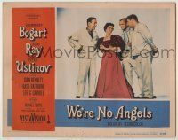 6r943 WE'RE NO ANGELS LC #8 '55 Humphrey Bogart, Aldo Ray & Peter Ustinov with Joan Bennett!