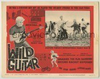 6r966 WILD GUITAR LC #7 '62 Arch Hall Jr. on motorcycle with guitar on beach, Ray Dennis Steckler!