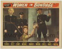 6r977 WOMEN IN BONDAGE LC '43 scared Nancy Kelly bound & whipped by Gertrude Michael & other Nazis