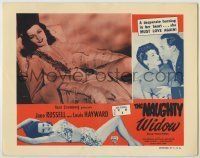 6r993 YOUNG WIDOW LC R52 the world's most exciting sexy brunette Jane Russell, The Naughty Widow!