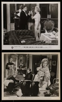 6s959 PRINCE & THE SHOWGIRL 2 8x10 stills '57 Laurence Olivier & Marilyn Monroe by champagne!