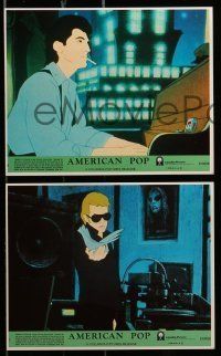 6s038 AMERICAN POP 8 8x10 mini LCs '81 Ralph Bakshi rock & roll cartoon, cool images!