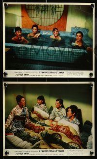 6s019 CRY FOR HAPPY 10 color 8x10 stills '60 Glenn Ford & Donald O'Connor take over a geisha house!