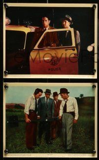 6s029 DRAGNET 9 color 8x10 stills '54 great images of Jack Webb as detective Joe Friday!