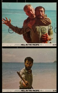 6s132 HELL IN THE PACIFIC 7 8x10 mini LCs '68 Lee Marvin, Toshiro Mifune, John Boorman