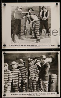 6s779 I AM A FUGITIVE FROM A CHAIN GANG 4 8x10 stills R56 images of convict Paul Muni on chain gang!