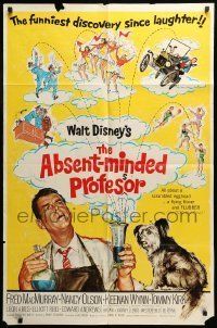 6t016 ABSENT-MINDED PROFESSOR 1sh '61 Disney, Flubber, Fred MacMurray in title role!