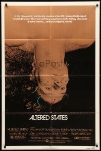6t037 ALTERED STATES 1sh '80 William Hurt, Paddy Chayefsky, Ken Russell, sci-fi horror!