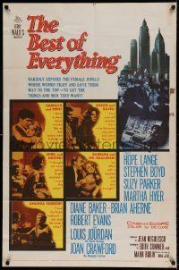 6t094 BEST OF EVERYTHING 1sh '59 Hope Lange, Stephen Boyd, nakedly exposes the female jungle!