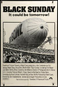 6t113 BLACK SUNDAY 1sh '77 Goodyear Blimp zeppelin disaster at the Super Bowl!