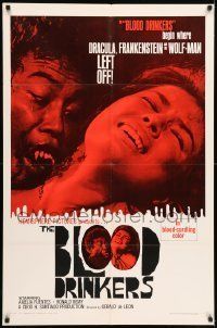 6t122 BLOOD DRINKERS 1sh '66 wild Filipino vampire horror begins where the classics leave off!