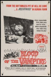 6t123 BLOOD OF THE VAMPIRE military 1sh R60s cool different Casaro art of monster dog & bound woman!