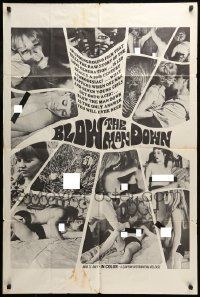 6t128 BLOW THE MAN DOWN 1sh '68 what happens when one man and seven young girls get onto acid?