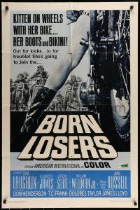 6t135 BORN LOSERS 1sh '67 Tom Laughlin directs and stars as Billy Jack, sexy motorcycle art!