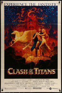 6t176 CLASH OF THE TITANS 1sh '81 Ray Harryhausen, great fantasy art by Greg & Tim Hildebrandt!