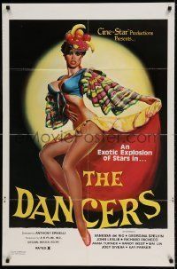 6t209 DANCERS 1sh '81 Georgina Spelvin, John Leslie, art of super sexy Vanessa del Rio by Collom!