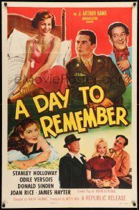6t217 DAY TO REMEMBER 1sh '55 Stanley Holloway, Odile Versois, Donald Sinden!