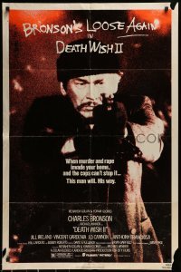 6t225 DEATH WISH II 1sh '82 Charles Bronson is loose again and wants the filth off the streets!