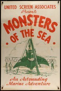 6t235 DEVIL MONSTER 1sh R30s Monsters of the Sea, cool artwork of giant manta ray!